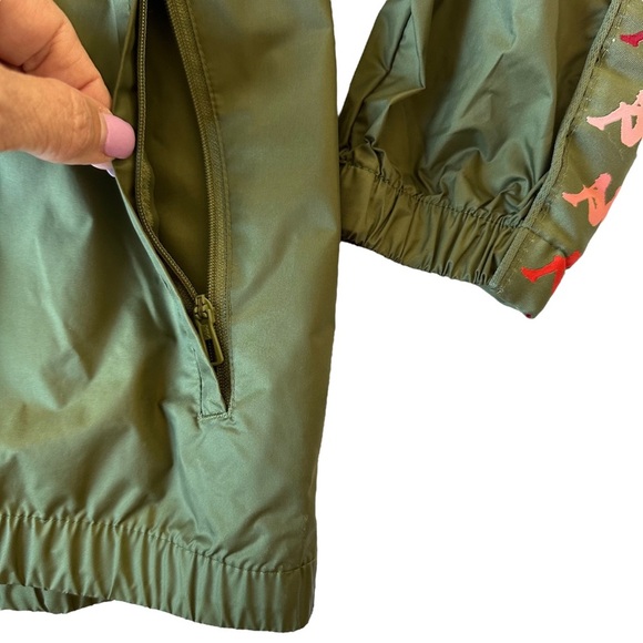 Kappa Mens Hooded Banda Dawson Windbreaker Jacket Green Pink Sz Medium - Picture 6 of 16